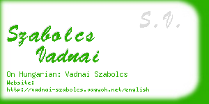 szabolcs vadnai business card